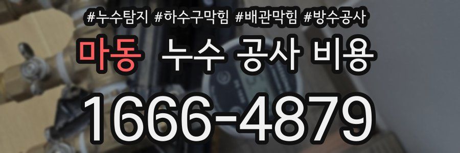 마동 누수 공사 비용