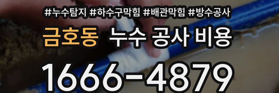 금호동 누수 공사 비용