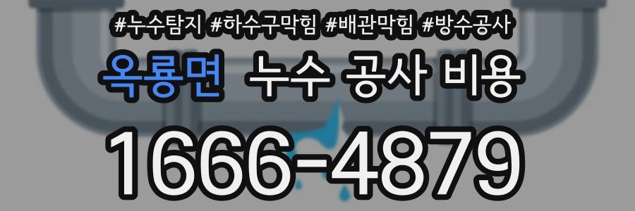 옥룡면 누수 공사 비용