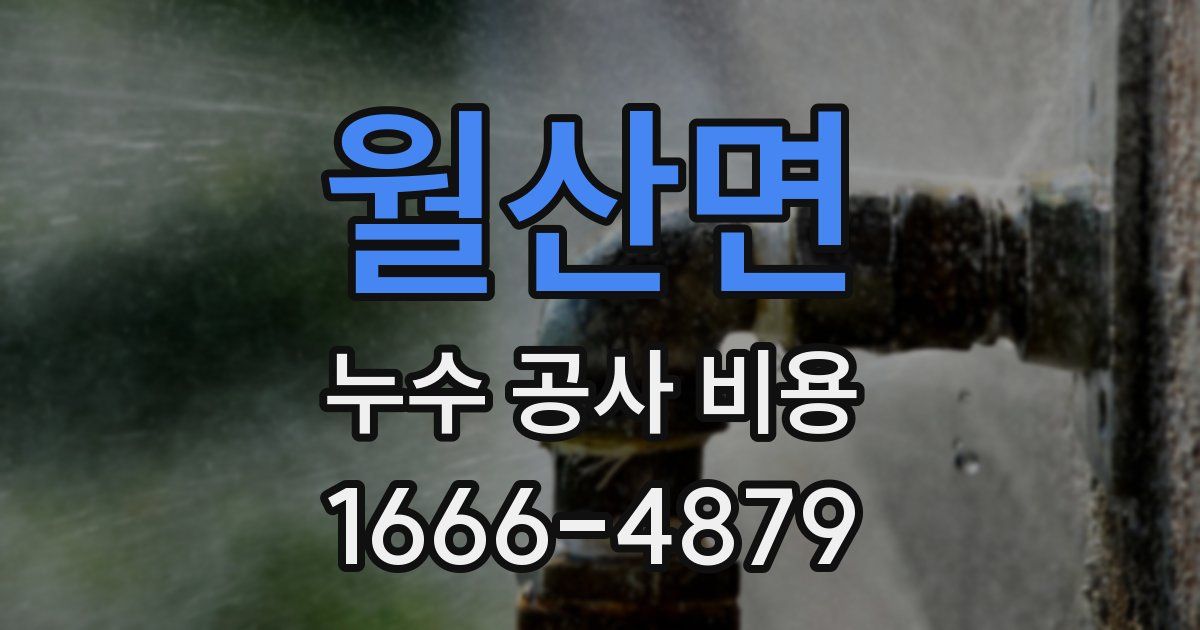 월산면 누수 공사 비용