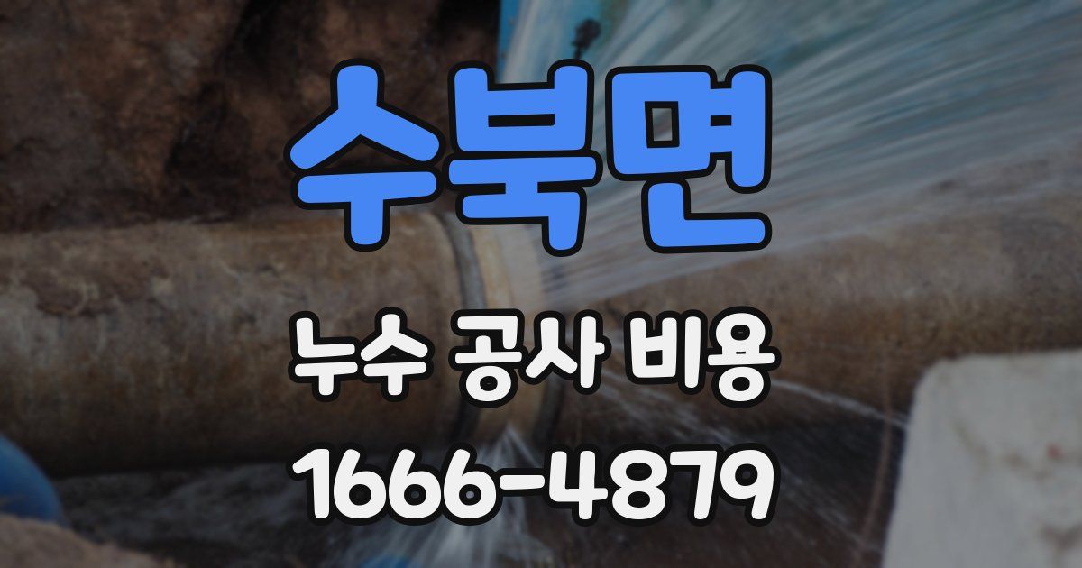 수북면 누수 공사 비용