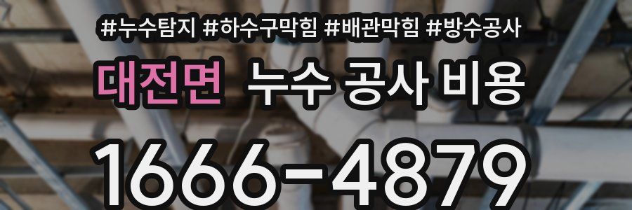 대전면 누수 공사 비용