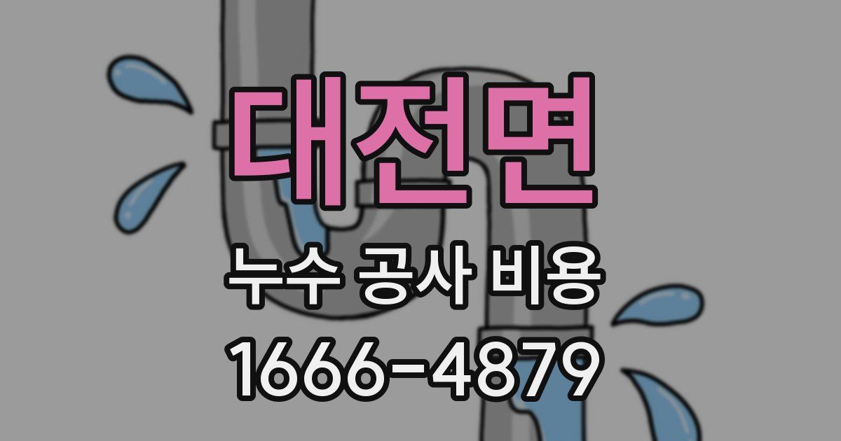 대전면 누수 공사 비용