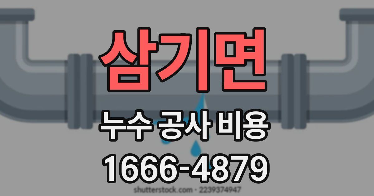 삼기면 누수 공사 비용