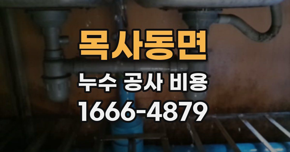목사동면 누수 공사 비용