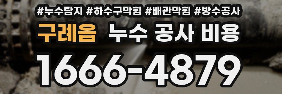 구례읍 누수 공사 비용