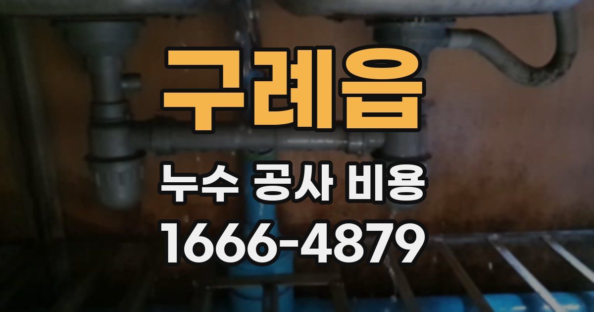 구례읍 누수 공사 비용