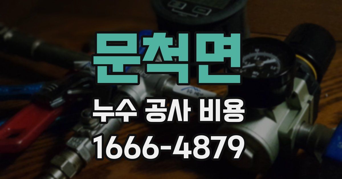 문척면 누수 공사 비용