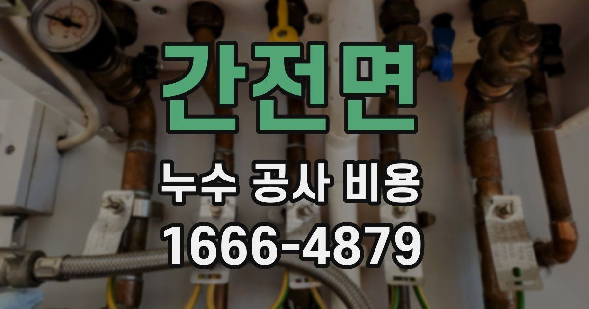 간전면 누수 공사 비용