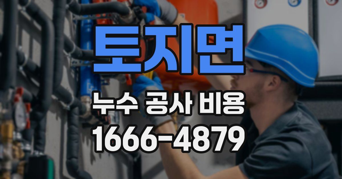 토지면 누수 공사 비용