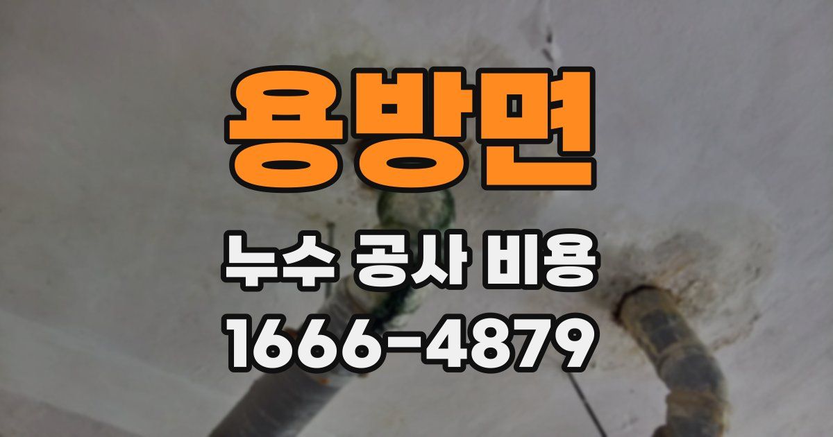 용방면 누수 공사 비용