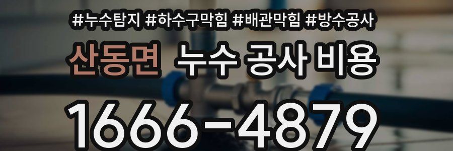 산동면 누수 공사 비용