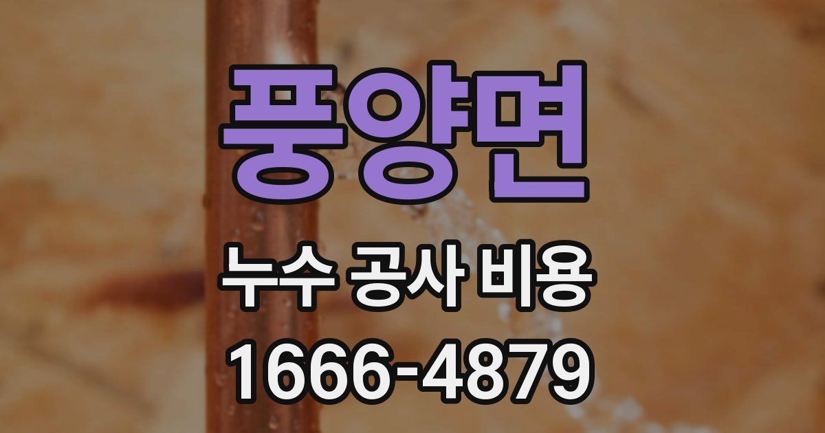 풍양면 누수 공사 비용