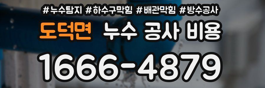도덕면 누수 공사 비용