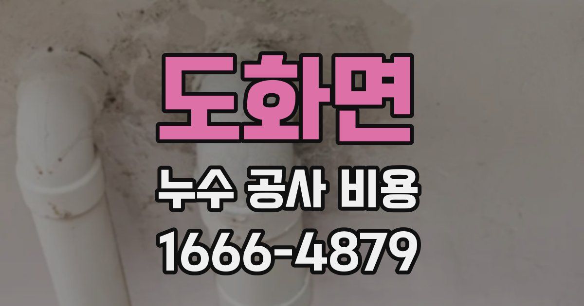 도화면 누수 공사 비용