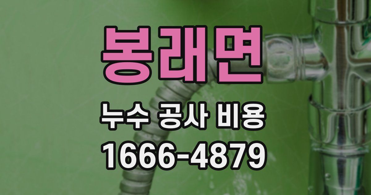 봉래면 누수 공사 비용