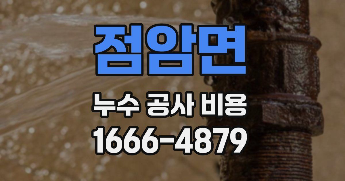 점암면 누수 공사 비용