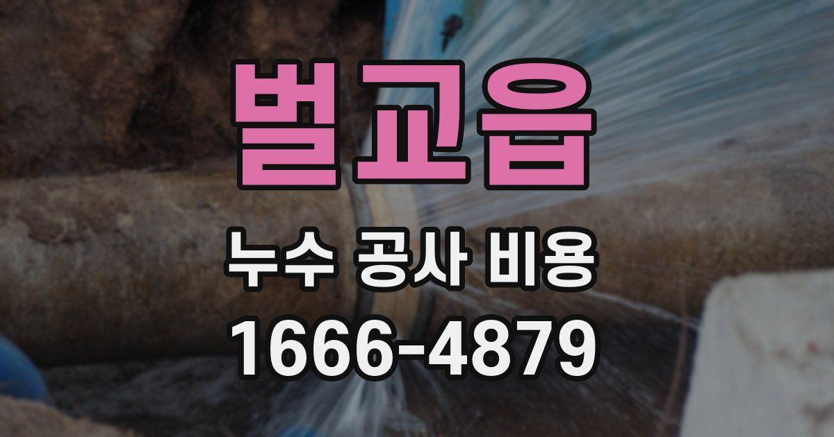 벌교읍 누수 공사 비용