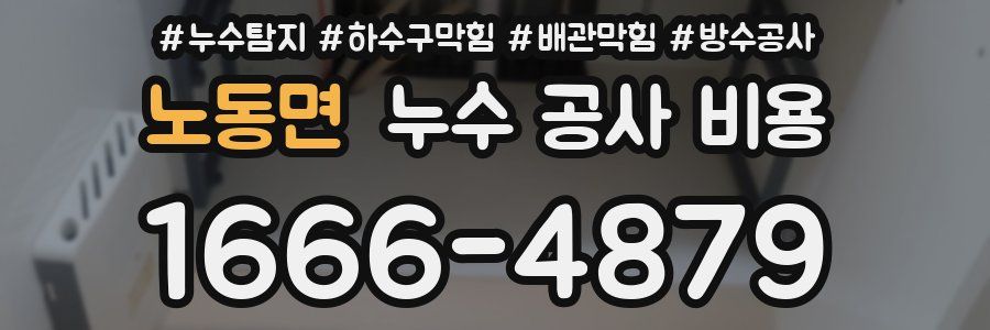 노동면 누수 공사 비용