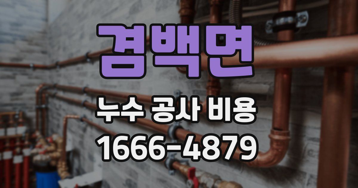 겸백면 누수 공사 비용