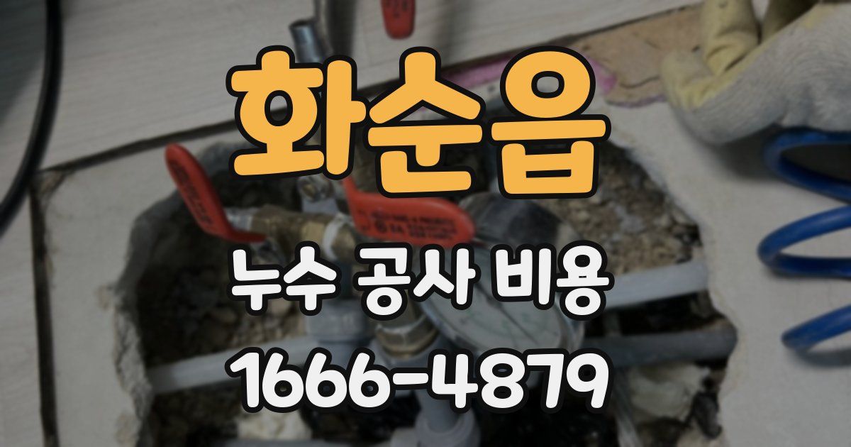 화순읍 누수 공사 비용