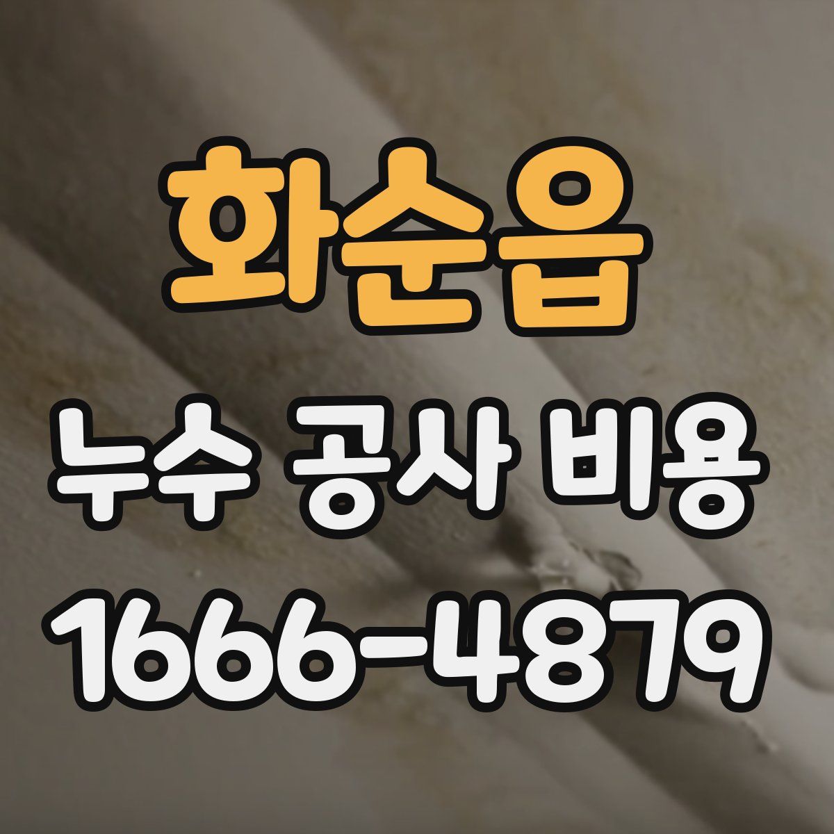 화순읍 누수 공사 비용