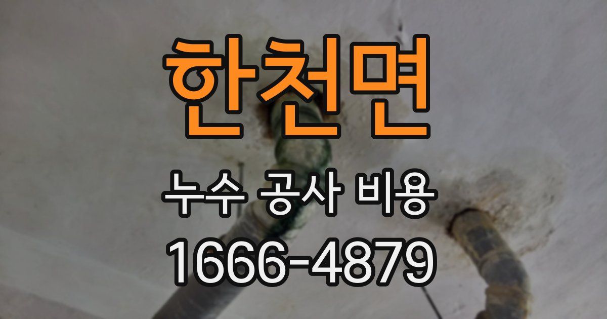 한천면 누수 공사 비용