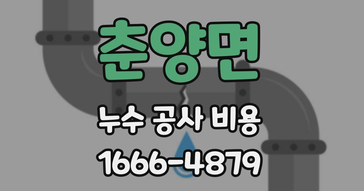 춘양면 누수 공사 비용