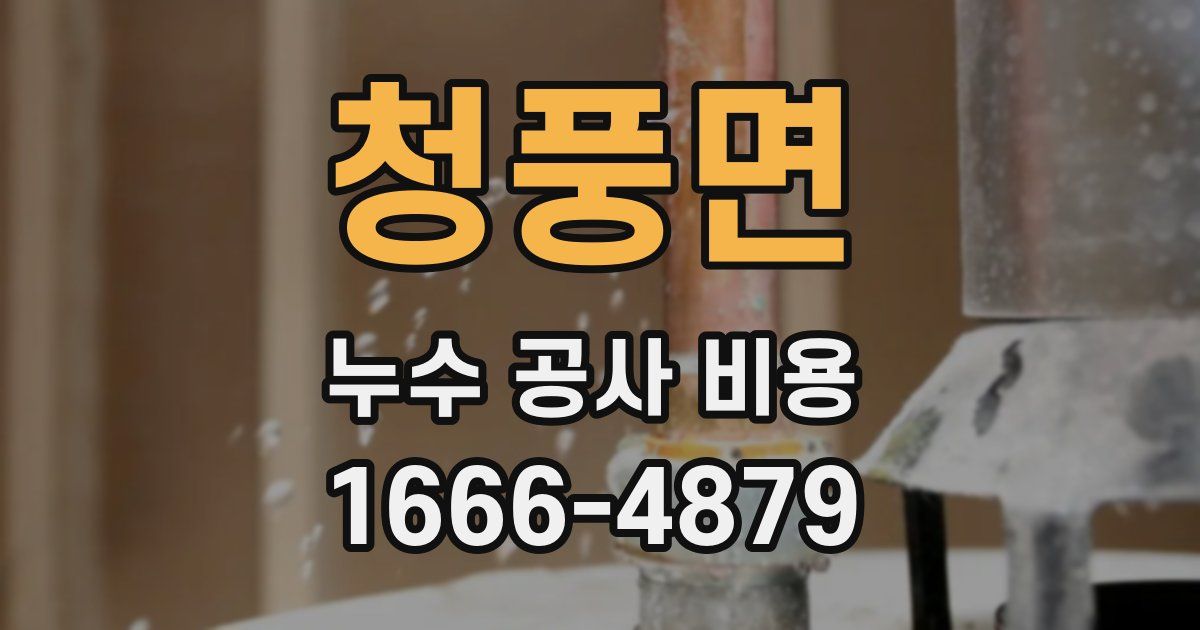 청풍면 누수 공사 비용