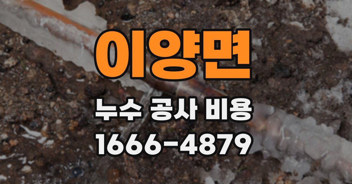 이양면 누수 공사 비용