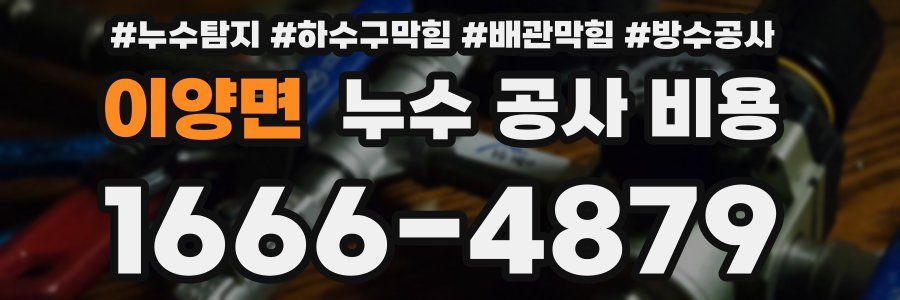 이양면 누수 공사 비용