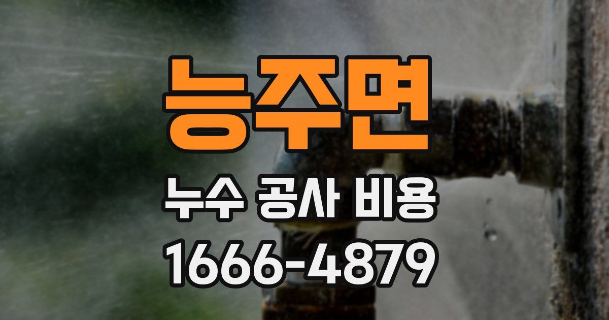 능주면 누수 공사 비용