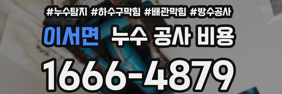 이서면 누수 공사 비용