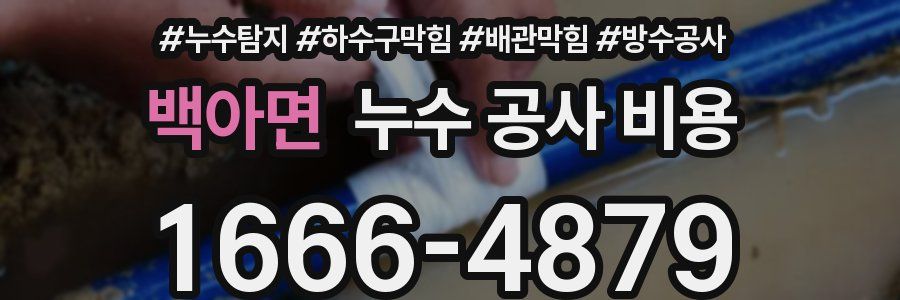 백아면 누수 공사 비용