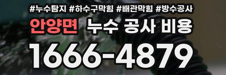 안양면 누수 공사 비용