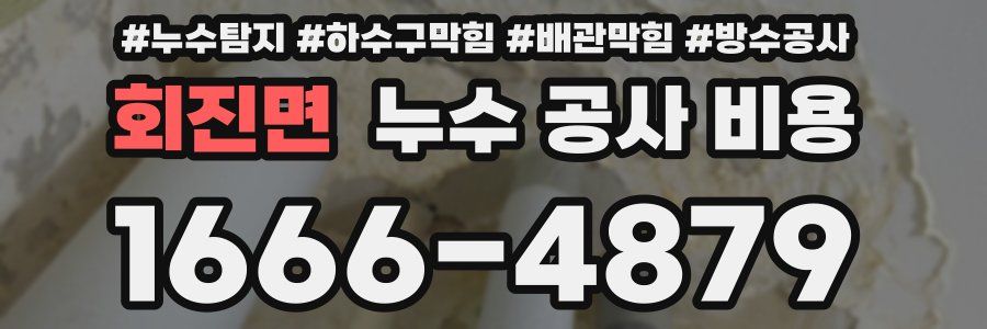 회진면 누수 공사 비용