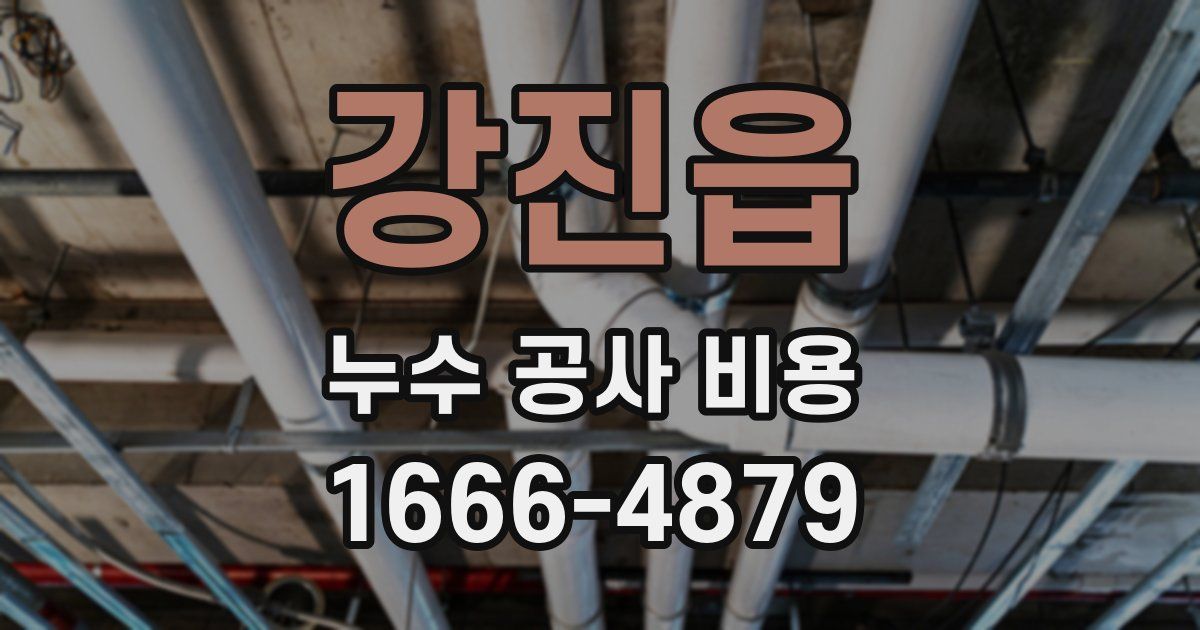 강진읍 누수 공사 비용