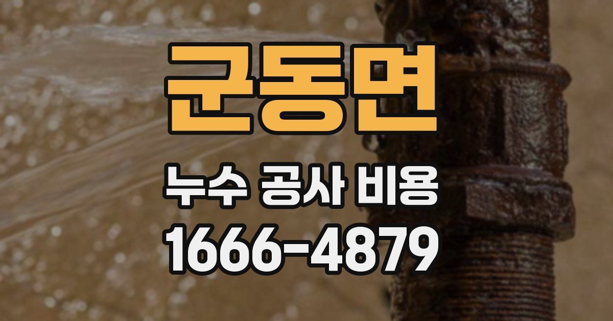 군동면 누수 공사 비용