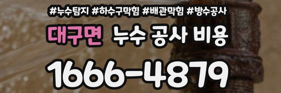 대구면 누수 공사 비용