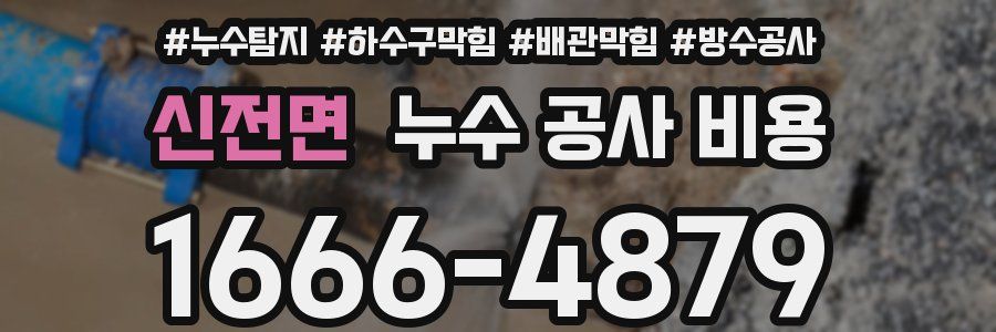 신전면 누수 공사 비용
