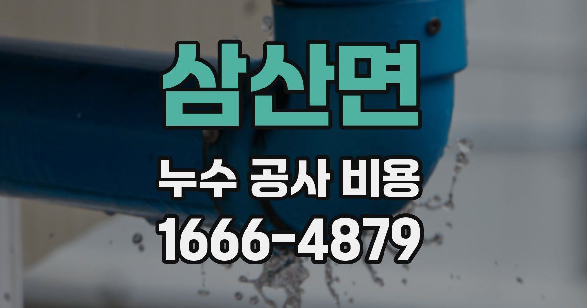 삼산면 누수 공사 비용