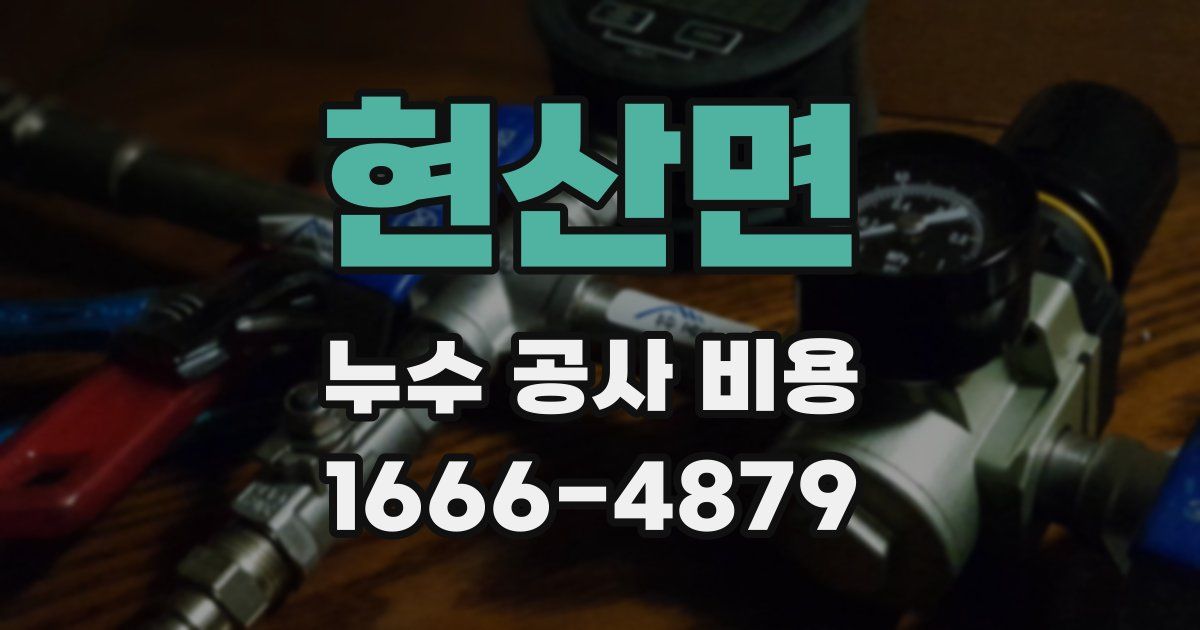 현산면 누수 공사 비용
