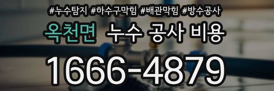 옥천면 누수 공사 비용