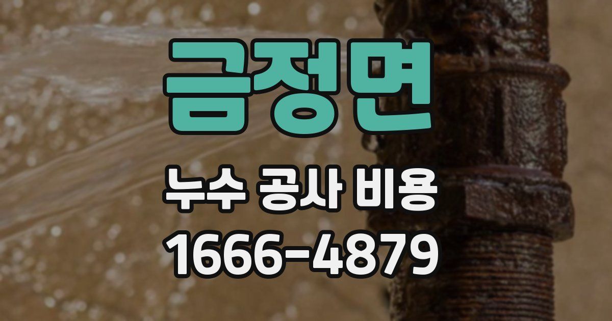 금정면 누수 공사 비용