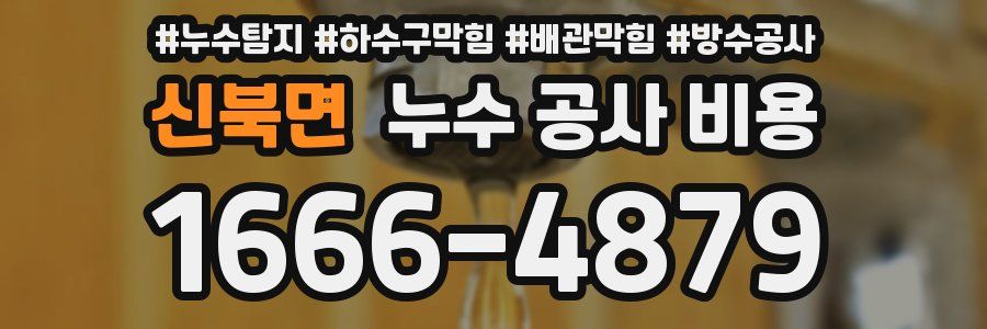 신북면 누수 공사 비용