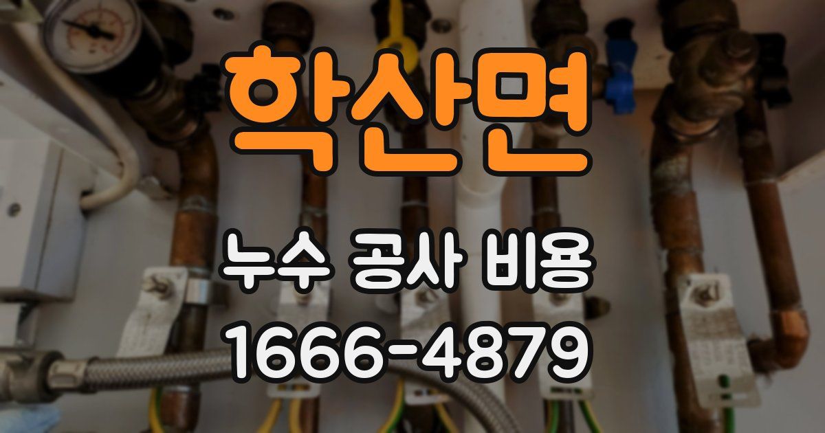 학산면 누수 공사 비용