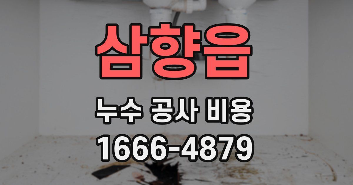 삼향읍 누수 공사 비용