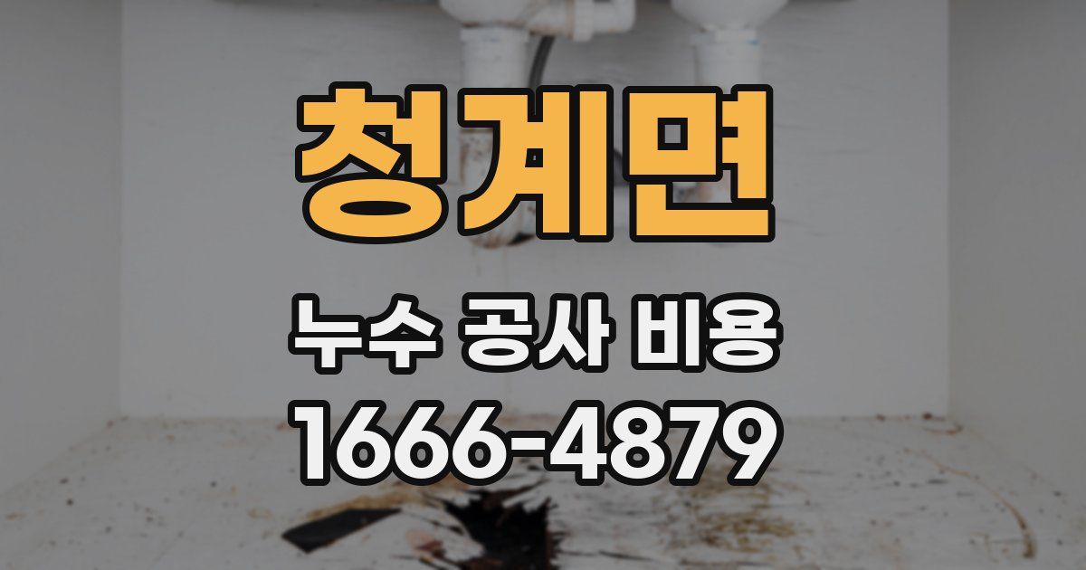 청계면 누수 공사 비용