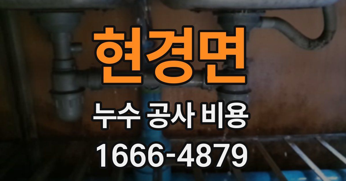 현경면 누수 공사 비용