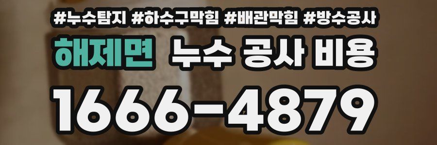 해제면 누수 공사 비용